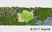 Physical Panoramic Map of Yunxiao, darken