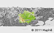 Physical Panoramic Map of Yunxiao, desaturated