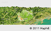Physical Panoramic Map of Yunxiao, satellite outside