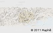 Shaded Relief Panoramic Map of Yunxiao, lighten