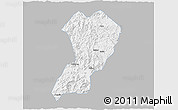 Gray 3D Map of Zhangping, single color outside