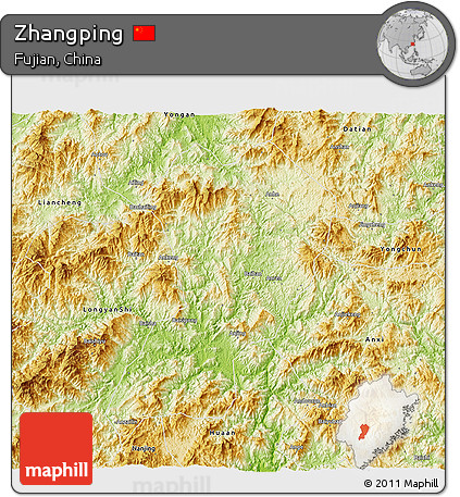 Physical 3D Map of Zhangping