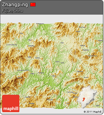 Physical 3D Map of Zhangping