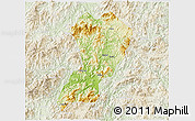 Physical 3D Map of Zhangping, lighten