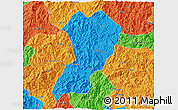 Political 3D Map of Zhangping