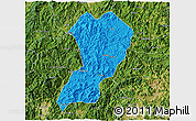 Political 3D Map of Zhangping, satellite outside