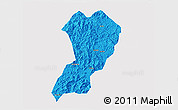 Political 3D Map of Zhangping, single color outside
