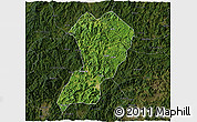 Satellite 3D Map of Zhangping, darken