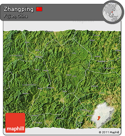 Satellite 3D Map of Zhangping
