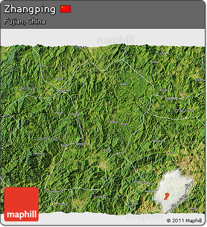 Satellite 3D Map of Zhangping