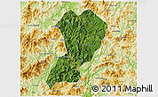 Satellite 3D Map of Zhangping, physical outside