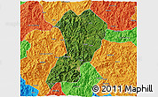 Satellite 3D Map of Zhangping, political outside