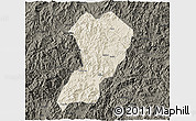 Shaded Relief 3D Map of Zhangping, darken