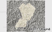 Shaded Relief 3D Map of Zhangping, darken, semi-desaturated
