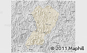 Shaded Relief 3D Map of Zhangping, desaturated