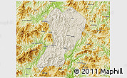 Shaded Relief 3D Map of Zhangping, physical outside