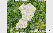 Shaded Relief 3D Map of Zhangping, satellite outside
