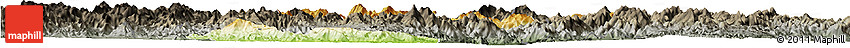 Physical Horizon Map of Zhangping, darken, semi-desaturated