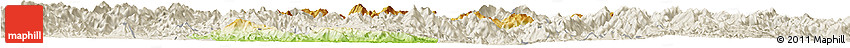Physical Horizon Map of Zhangping, shaded relief outside