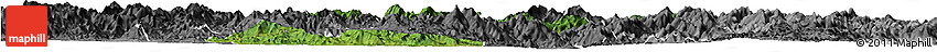 Satellite Horizon Map of Zhangping, desaturated