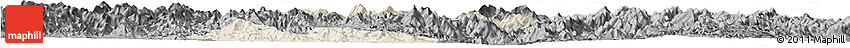 Shaded Relief Horizon Map of Zhangping, darken, desaturated Shaded Relief Horizon Map of Zhangping, darken, desaturated