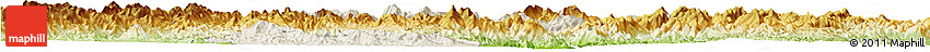 Shaded Relief Horizon Map of Zhangping, physical outside