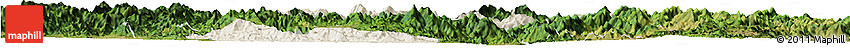 Shaded Relief Horizon Map of Zhangping, satellite outside