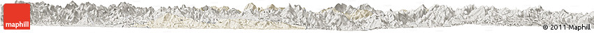 Shaded Relief Horizon Map of Zhangping, semi-desaturated
