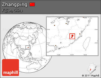 Blank Location Map of Zhangping