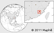 Blank Location Map of Zhangping, highlighted country