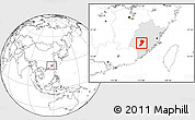 Blank Location Map of Zhangping, highlighted parent region