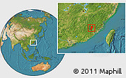 Satellite Location Map of Zhangping