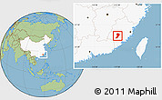 Savanna Style Location Map of Zhangping, highlighted country