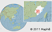 Savanna Style Location Map of Zhangping, highlighted parent region, hill shading