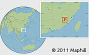 Savanna Style Location Map of Zhangping