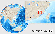 Shaded Relief Location Map of Zhangping
