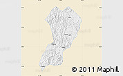 Classic Style Map of Zhangping, single color outside