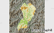 Physical Map of Zhangping, darken, semi-desaturated