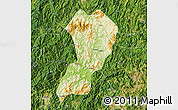 Physical Map of Zhangping, satellite outside