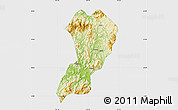 Physical Map of Zhangping, single color outside