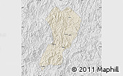 Shaded Relief Map of Zhangping, lighten, desaturated