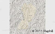 Shaded Relief Map of Zhangping, semi-desaturated