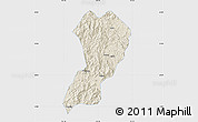 Shaded Relief Map of Zhangping, single color outside