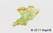 Physical Panoramic Map of Zhangping, cropped outside