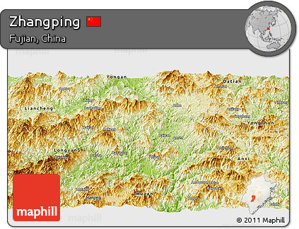 Physical Panoramic Map of Zhangping