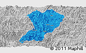 Political Panoramic Map of Zhangping, lighten, desaturated