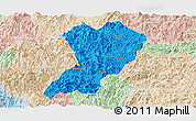 Political Panoramic Map of Zhangping, lighten