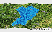 Political Panoramic Map of Zhangping, satellite outside