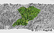 Satellite Panoramic Map of Zhangping, lighten, desaturated