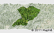 Satellite Panoramic Map of Zhangping, lighten